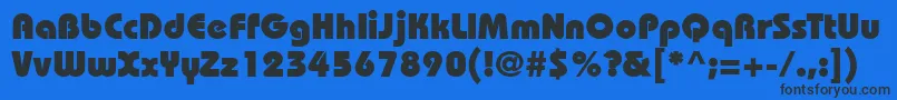 Bahamasheavy Font – Black Fonts on Blue Background