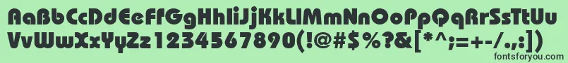 Bahamasheavy Font – Black Fonts on Green Background