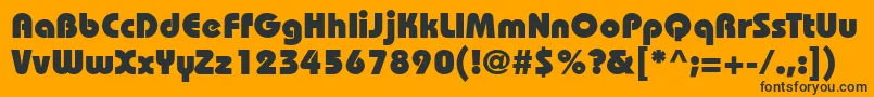 Bahamasheavy Font – Black Fonts on Orange Background