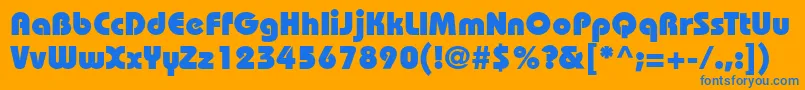 Bahamasheavy Font – Blue Fonts on Orange Background