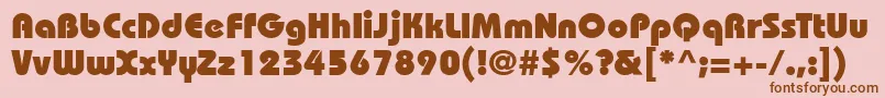 Bahamasheavy Font – Brown Fonts on Pink Background