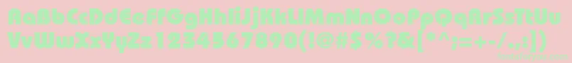 Bahamasheavy Font – Green Fonts on Pink Background