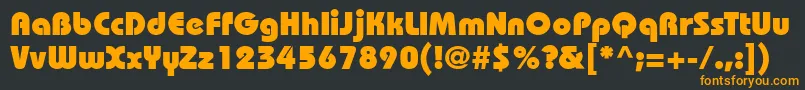 Bahamasheavy Font – Orange Fonts on Black Background