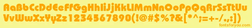 Bahamasheavy Font – Orange Fonts on Yellow Background