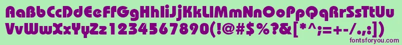 Bahamasheavy Font – Purple Fonts on Green Background