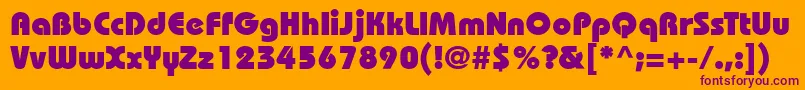 Bahamasheavy Font – Purple Fonts on Orange Background