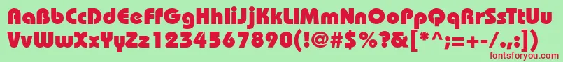 Bahamasheavy Font – Red Fonts on Green Background