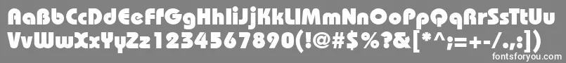 Czcionka Bahamasheavy – białe czcionki na szarym tle