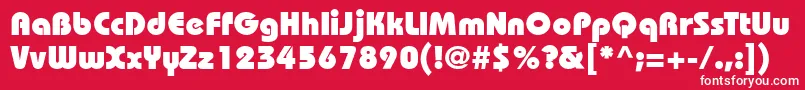 Bahamasheavy Font – White Fonts on Red Background