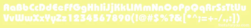 Bahamasheavy Font – White Fonts on Yellow Background