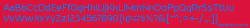 WevlirgRegular Font – Blue Fonts on Red Background