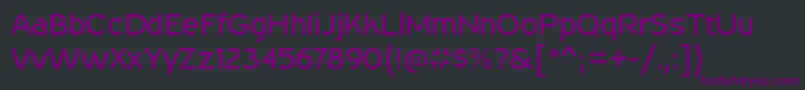 Fonte WevlirgRegular – fontes roxas em um fundo preto