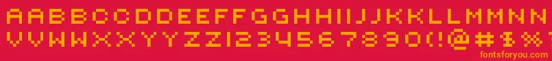 Rotore Font – Orange Fonts on Red Background