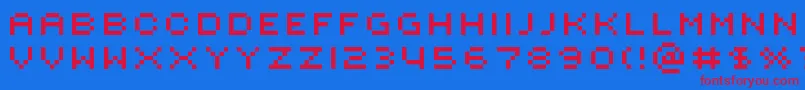 Rotore Font – Red Fonts on Blue Background
