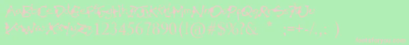 AlienMutationsBegin Font – Pink Fonts on Green Background