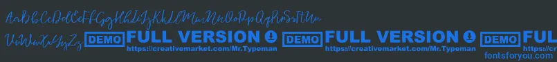 Шрифт Vingiloth – синие шрифты на чёрном фоне