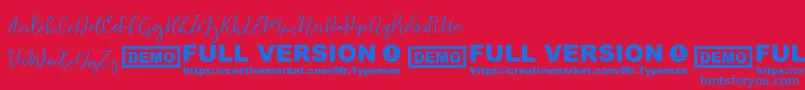 Vingiloth Font – Blue Fonts on Red Background