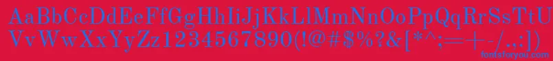 OldStandardTtРћР±С‹С‡РЅС‹Р№ Font – Blue Fonts on Red Background