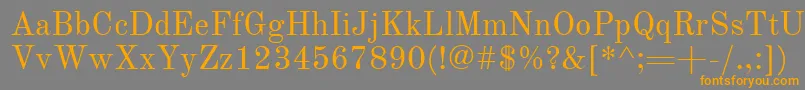 OldStandardTtРћР±С‹С‡РЅС‹Р№ Font – Orange Fonts on Gray Background