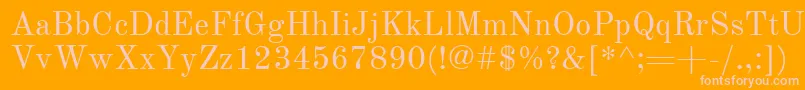 OldStandardTtРћР±С‹С‡РЅС‹Р№ Font – Pink Fonts on Orange Background