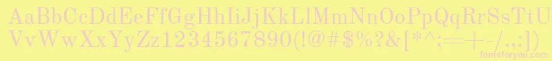 OldStandardTtРћР±С‹С‡РЅС‹Р№ Font – Pink Fonts on Yellow Background