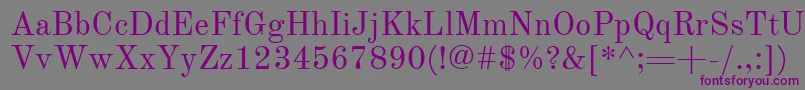 OldStandardTtРћР±С‹С‡РЅС‹Р№-Schriftart – Violette Schriften auf grauem Hintergrund
