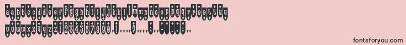 Police PopuluxeDeemonds – polices noires sur fond rose