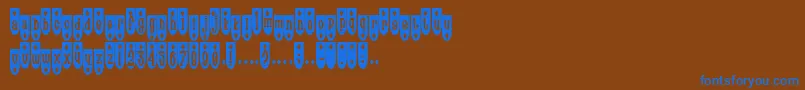 Weitere Informationen zur PopuluxeDeemonds-Schriftart PopuluxeDeemonds-Schriftart – Blaue Schriften auf braunem Hintergrund