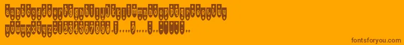 Шрифт PopuluxeDeemonds – коричневые шрифты на оранжевом фоне