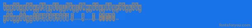 PopuluxeDeemonds-Schriftart – Graue Schriften auf blauem Hintergrund