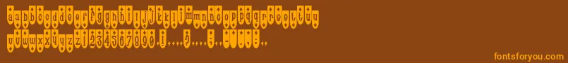 Fonte PopuluxeDeemonds – fontes laranjas em um fundo marrom
