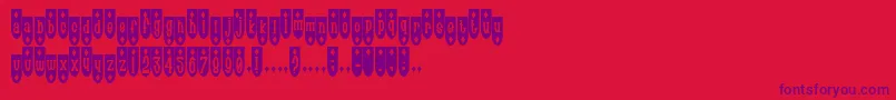 Fonte PopuluxeDeemonds – fontes roxas em um fundo vermelho