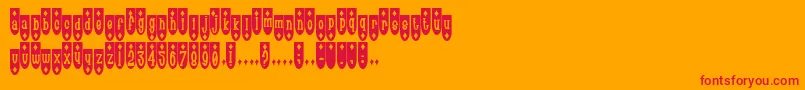 Шрифт PopuluxeDeemonds – красные шрифты на оранжевом фоне