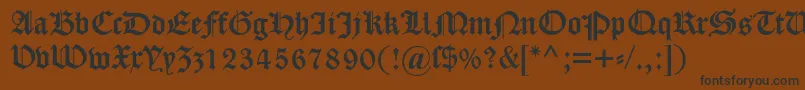 Dscaslongotisch Font – Black Fonts on Brown Background