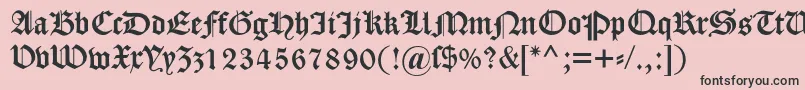 Dscaslongotisch Font – Black Fonts on Pink Background