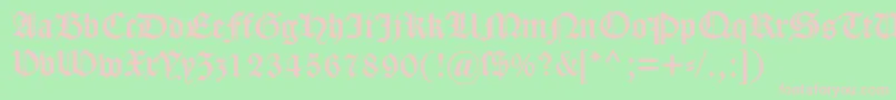 Dscaslongotisch Font – Pink Fonts on Green Background