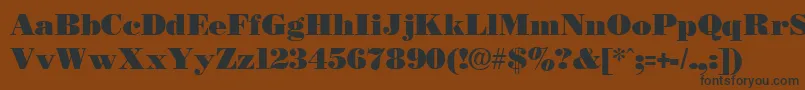 Necblack Font – Black Fonts on Brown Background