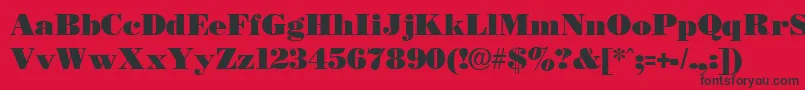 Necblack Font – Black Fonts on Red Background