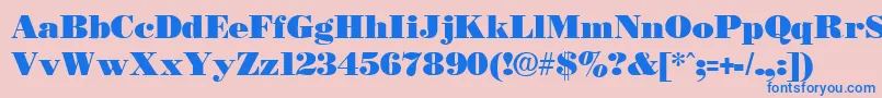 Necblack Font – Blue Fonts on Pink Background