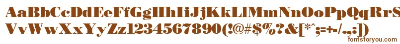 Шрифт Necblack – коричневые шрифты на белом фоне