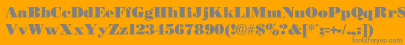 Necblack Font – Gray Fonts on Orange Background