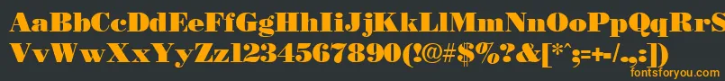 Necblack Font – Orange Fonts on Black Background