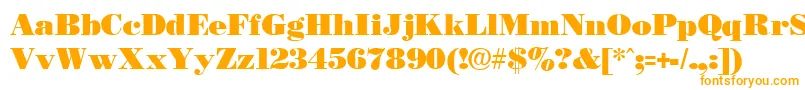 Necblack Font – Orange Fonts on White Background