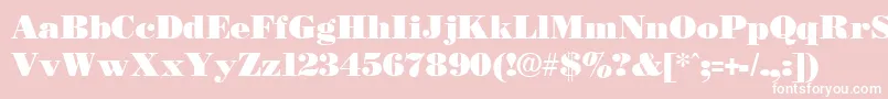 フォントNecblack – ピンクの背景に白い文字