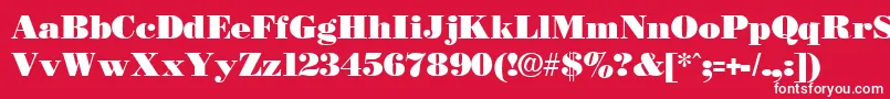 フォントNecblack – 赤い背景に白い文字