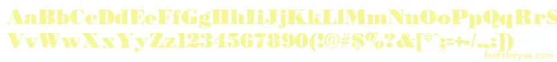 Шрифт Necblack – жёлтые шрифты