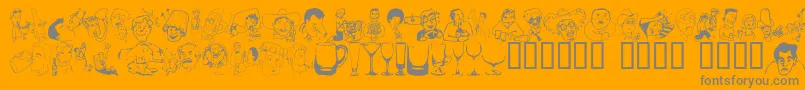 Boozebats Font – Gray Fonts on Orange Background