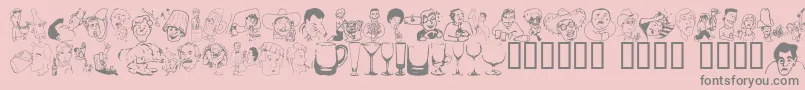 Boozebats Font – Gray Fonts on Pink Background
