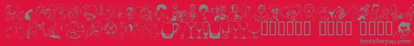 Boozebats Font – Gray Fonts on Red Background