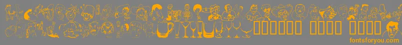 Boozebats Font – Orange Fonts on Gray Background